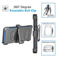 thumbnail image 5 of EBIZCITY Phone Cases for Samsung Galaxy A23 5G (2022) 6.6", [Built-in Screen Protector] Combo Holster Belt Clip [Heavy Duty] [Kickstand] Full-Body Rugged Holster Case -Blue, 5 of 6