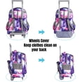 thumbnail image 2 of Seastig Foldable Rolling Backpack 18 inch Double Handle Wheeled Backpack for Boys Girls Children Luggage Bag for Travel School Trip, 2 of 6