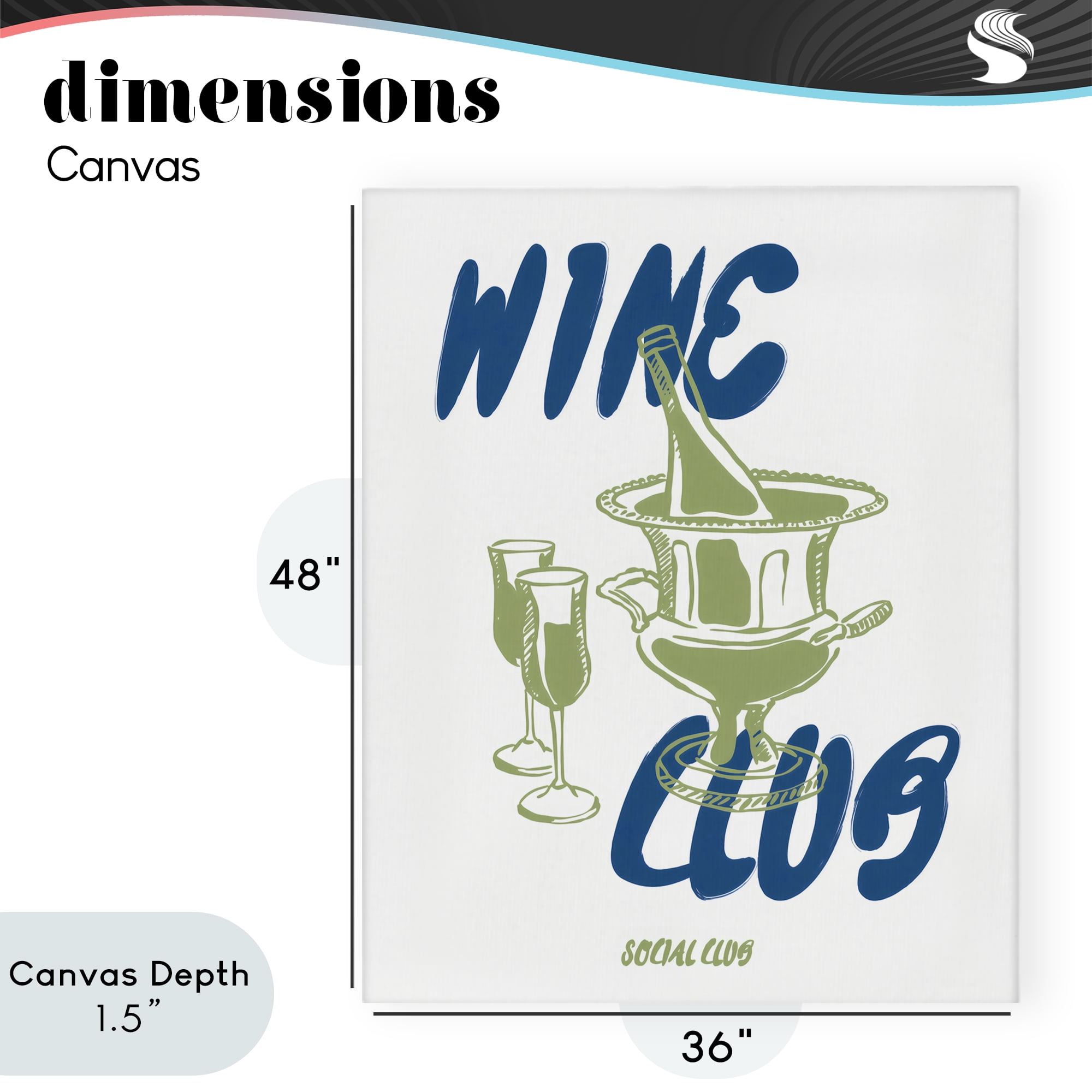 Stupell Industries Wine Club Social Evening Toast Canvas Wall Art, design by The Prints Vibe