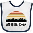 thumbnail image 3 of Inktastic Anchorage Alaska Skyline Boys or Girls Baby Bib, 3 of 4