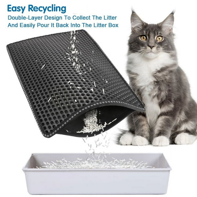 1pc Plastic Cat Litter Mat, Simple & Random Color, Double Layered Filtering  Design To Prevent Litter Tracking, Anti-spill Toilet Mat For Cats