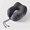 Dark Gray, variant on U-Shaped Travel Neck Pillow with Adjustable Drawstring Support for Airplane, Long Trip, Office Rest and Comfortable Upright Sleeping
