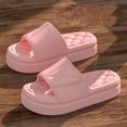 thumbnail image 4 of QINGFSAP Womens Mens Chunky Platform Slippers Open Toe Design Textured Cushioned Footbed Indoor Slides, 4 of 5
