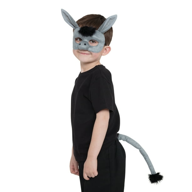 Bristol Novelty - Set de Disfraz de Burro para Niños/Niñas (Gris/Negro)