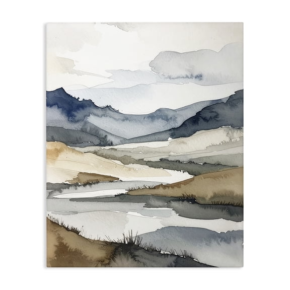 Stupell Industries Contemporary Flow Of Water River Canvas Art, 16 x 20, by Alonza Saunders