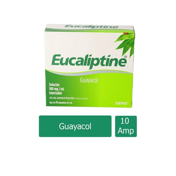 Eucaliptine 100 mg ampolletas 10 pzas de 1 ml c/u
