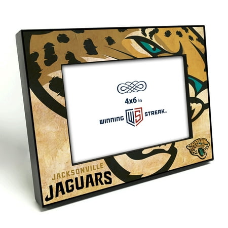 - Jacksonville Jaguars NFL (4x6 in) Table Top Wood Picture Frame with Black Edges