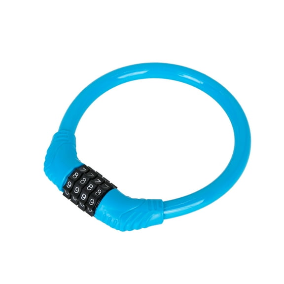 Unique Bargains 43 cmx10mm Security Portable 4 Digit Resettable Combination Bike Cable Lock Bicycle Locks Blue