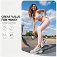 thumbnail image 6 of High Waist Yoga Pants for Women - Tummy Control Leggings with 4-Way Stretch for Workout & Running Pink L, 6 of 6