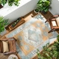 thumbnail image 7 of Mark&Day Outdoor Rugs, 9x12 Habsburg Global Indoor/Outdoor Saffron Area Rug, Non Shedding Orange Blue White Carpet for Patio, Porch, Deck, Bedroom, Living Room or Kitchen (8'10" x 12'), 7 of 7