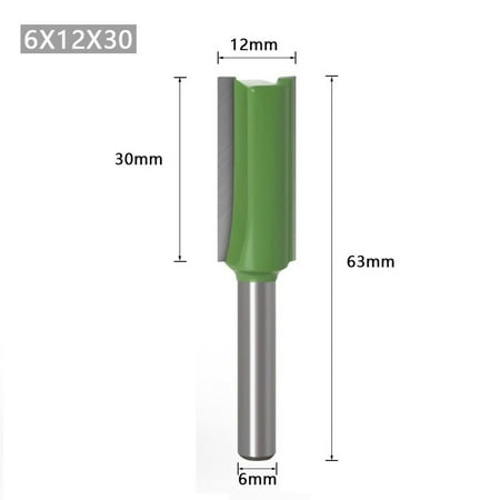 

6MM Shank Milling Cutter Wood Carving Single Double Flute Straight Router Bit