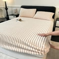 thumbnail image 2 of Winter Warm Velvet Mattress Cover Soft Bedspread Soft Student Dormitory Bedsheet Thick Fitted Sheet Mattress Protector Bed Cover (White,180x200cm), 2 of 7