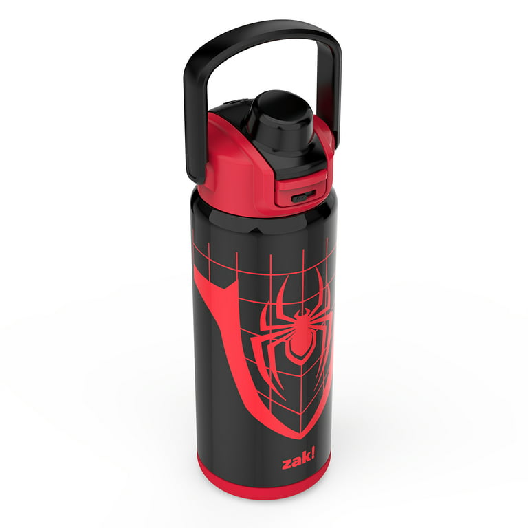 Zak Designs 20oz Stainless Steel Kids' Water Bottle with Antimicrobial Spout 'MARVEL Spider-Man