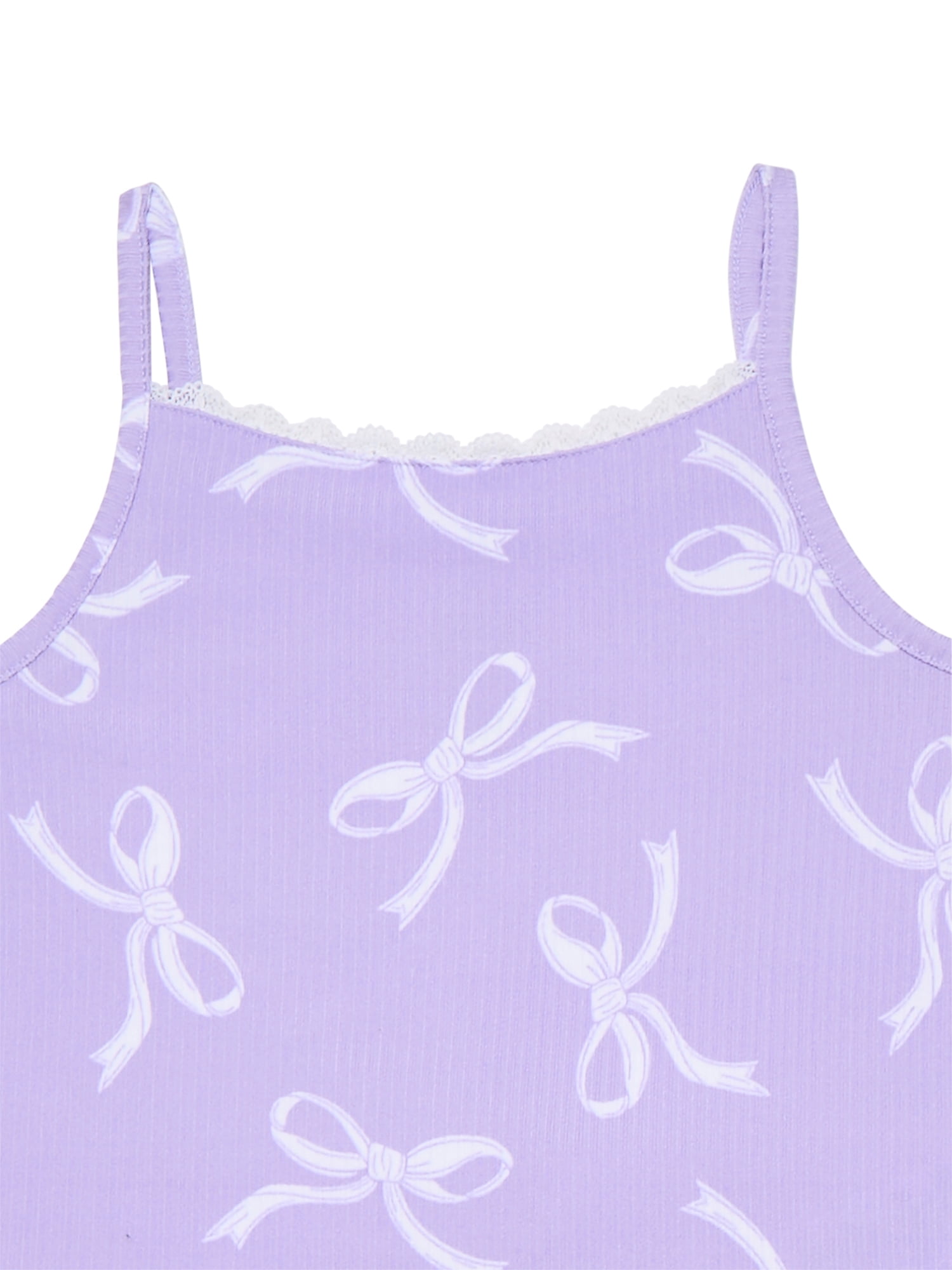 Wonder Nation Girls Pajama Tank Top and Pants with Scrunchie Set, 3-Piece, Sizes 4-18