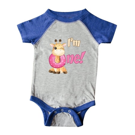 

Inktastic I m One Giraffe Gift Baby Boy or Baby Girl Bodysuit