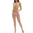thumbnail image 2 of INSPIRE CHIC Women's V Neck Adjustable Strap Underwire Push Up Bras, Available in Plus Size F 44 Beige, 2 of 5