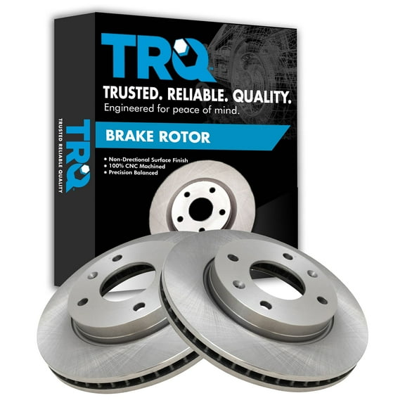 TRQ Front Brake Rotors Set Vented Fits Select 2002-2003 Hyundai Sonata 2001-2002 Kia Optima
