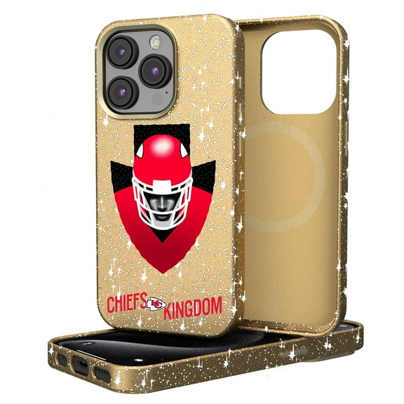 Keyscaper Gold Kansas City Chiefs 2024 Illustrated Limited Edition Bling iPhone Case
