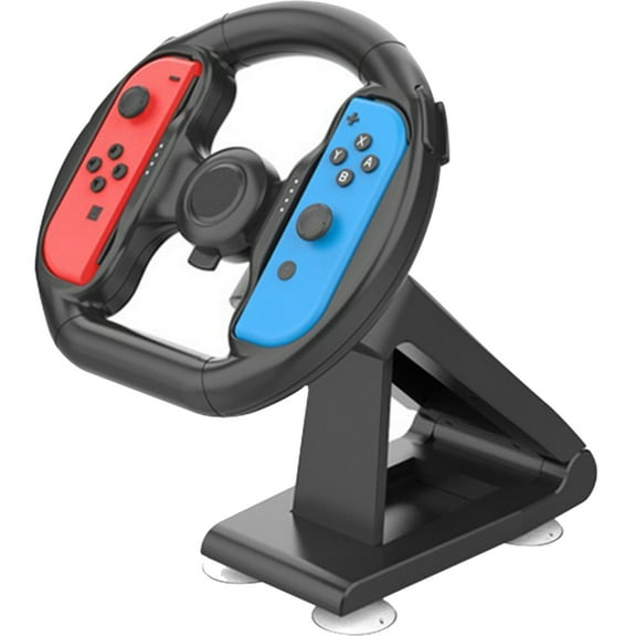 Steering Wheel for Nintendo Switch - JoyCon Wheel for Mario Kart 8 Deluxe Large Size Black