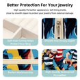 thumbnail image 3 of Rugby Travel Portable Square Jewelry Box for Rings Earrings Necklaces Bracelets Girls Women Display Case Holder Organizer Stand Storage Box, 3 of 6