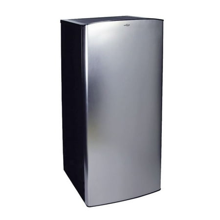 Koolatron 176 Litre Compact Fridge with Freezer 6.2 Cubic Feet Refrigerator Silver and Black