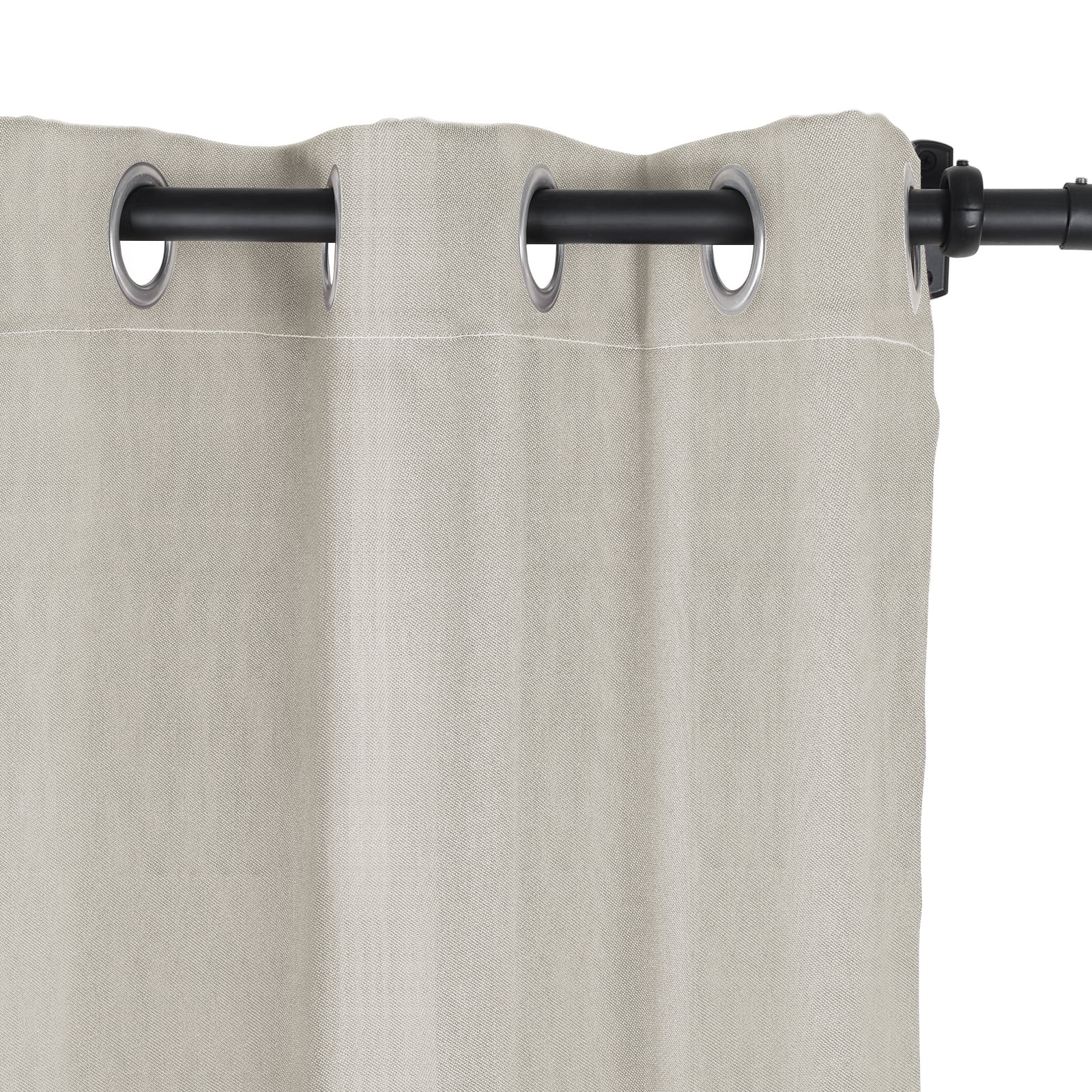 TWOPAGES Outdoor 72 W X 96 Inch Drape Waterproof Windproof Curtain for Patio, 1 Panel, Beige