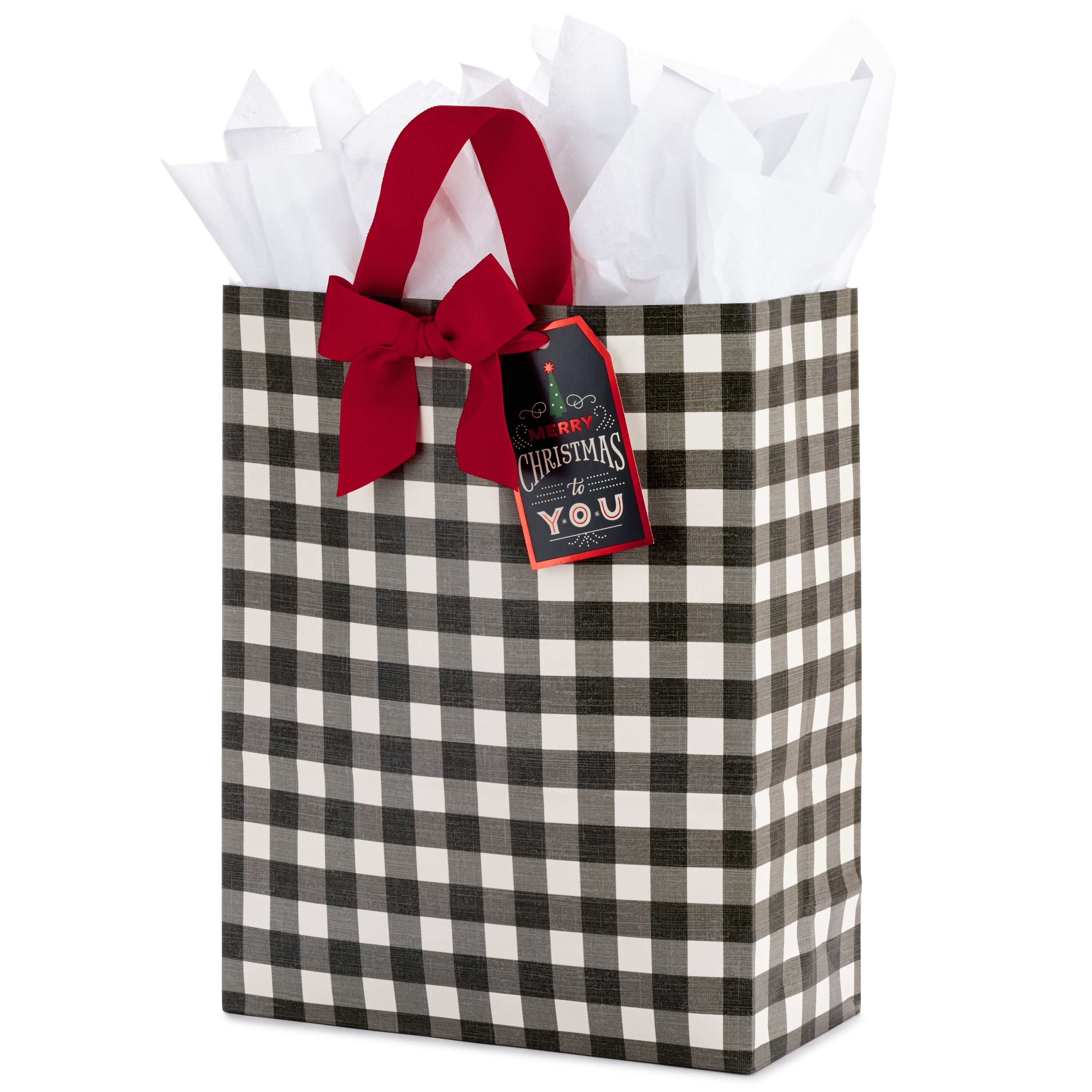Gift Bags, Assorted Sizes, Bundled with Coordinating Tissue Paper and  Raffia Ribbon (Christmas Buffalo Plaid) - Tissue Paper