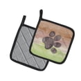 thumbnail image 2 of Carolines Treasures Dog Paw Watercolor Pair of Pot Holders 7.5HX7.5W multicolor, 2 of 3