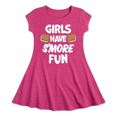 

Instant Message - Girls Have Smore Fun - Toddler & Youth Girls Fit & Flare Dress