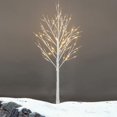thumbnail image 4 of White, Christmas Tree 4ft 48 Lights 48 Branches Birch Modeling Plastic Material, 4 of 8