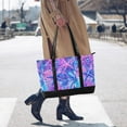 thumbnail image 4 of FORMRS Canvas Laptop Tote Bag for Women with 15.6" Computer Compartments Shoulder Handbag, Purple Starfish Pattern, 4 of 7