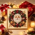 thumbnail image 2 of Christmas Pearl Diamond Art Painting Kit with Frame Festive Diamond Dots Bead Craft for Adults Beginners Holiday Themes Raised Pearl Art Wall Decor Relaxing Handmade Gift, 2 of 6