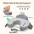 thumbnail image 5 of ACGROW Nursing Pillow - Memory Foam Bottle & Breastfeeding Pillow with Safety Fence - Ergonomic Support, with Wider Breast Feeding Cushion, Adjustable, Removable Cover, Baby Safety Certified Gray, 5 of 7