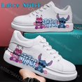 thumbnail image 3 of Stitch-Zapatillas de deporte para hombre y mujer, zapatos informales con plataforma para kateboarding, zapatos planos con grafiti 3D, a la moda, 3 of 5