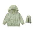 thumbnail image 3 of Curuila Child Girls Sun Jacket Long Sleeve Solid Color Hooded Zip Up Coat For Girls Summer Lightweight Comfortable Outerwear Size 5-6 Years, 3 of 6