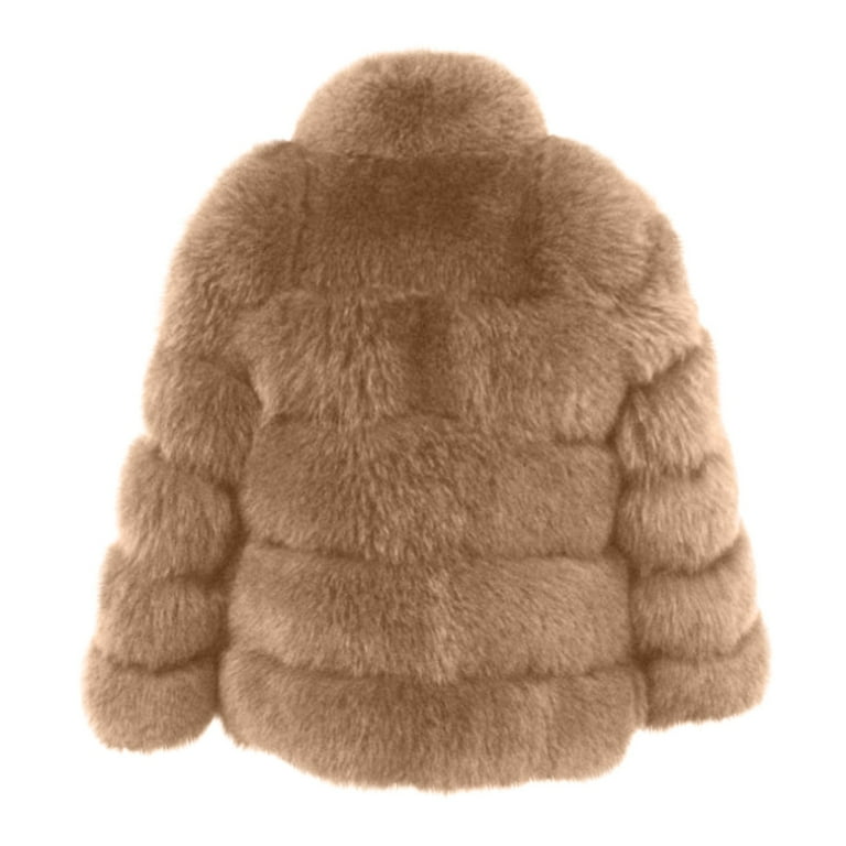 Faux Fur Coats for Women Brown Fur Coat Women Faux Fur