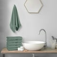 thumbnail image 4 of MALLONI HOME Ultra Soft 6-Piece Hand Towel Set 16x28 - 100% Ringspun Cotton - Durable & Highly Absorbent Hand Towels - Ideal for use in Bathroom, Kitchen, Gym, Spa & General Cleaning - Jade, 4 of 6