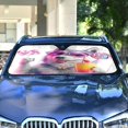 thumbnail image 4 of Dog with Glasses Drink Car Windshield Sun Shade Foldable Car Front Window Visor Heat and UV Protection 53x23.5, 4 of 8