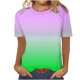 thumbnail image 1 of Camiseta de Manga Corta de Cuello Redondo Impresa Casual de la Moda de las Mujeres, Poliéster Ligero para el Uso Diario, 1 of 8