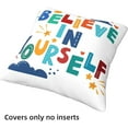 thumbnail image 6 of Inspirational Quotes Throw Pillow Covers 18x18 inch Set of 4 Colorful Classroom Pillow Cases Positive Reading Motivational Gifts Decorative Cushion Covers for Classroom Bedroom Playroom, 6 of 10
