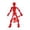 Red, variant on SHULIN Skeleton Movable Model, Fully Poseable Action Figure with Weapons, 3D Assembly Kit for Display, 8 Styles