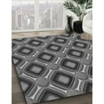 thumbnail image 2 of Ahgly Company Indoor Square Patterned Black Eel Black Area Rugs, 6' Square, 2 of 6