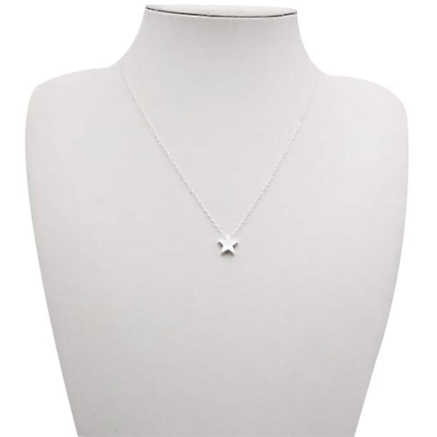 Guardurnaity Mujeres estrella colgante collar diseño simple niñas suéter cadena joyería clavícula cuello decoración accesorios de moda Ropa, zapatos y accesorios Miscelánea Plata Guardurnaity PS11832-02