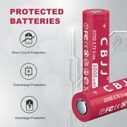 CBJJ Rechargeable 3.7V 21700 Battery 5000mAh Flat Top Rechargeable Li-ion Batteries for Flashlight