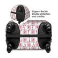 thumbnail image 4 of Lsque Flamingo On Checkered Printed Luggage Cover, Travel Luggage Protector,Scratch and Dirt Resistant, Fits 18-32 Inch Luggage - X-Large, 4 of 9