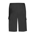 thumbnail image 4 of IYTR Mens Athletic Shorts Cargo Shorts Elastic Waist Drawstring Sports Shorts with Pocket Hiking Shorts Casual Sweatpants Solid Color Summer Outdoor Workout Shorts (Dark Gray,XXL), 4 of 7