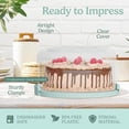 thumbnail image 4 of Portatarjetas con tapa y asa, soporte multiusos para tartas con tapa para tartas de 10 pulgadas, tarta y cupcakes, soporte para tartas y tapa, recipiente de plástico para pasteles, cubierta redonda, 4 of 9
