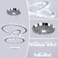 thumbnail image 4 of diisunbihuo 4 Rings Crystal Chandeliers Modern LED Round Ceiling Lights Fixtures Pendant Lighting(Cool White), 4 of 6