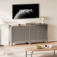 thumbnail image 3 of Buffet Moderne à Cannelures – Table Console de 32 Pouces avec 2 Portes, Tablette Ajustable, Rangement Polyvalent pour Salon, Salle à Manger, Cuisine Ou Entrée – Chêne Frêne, 3 of 7