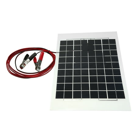 Resin Panels For Sale 12V 10W 38 X 22 CM PolyCrystalline Transparent Epoxy Resin Solar Panel With Alligator Clip Wire ()